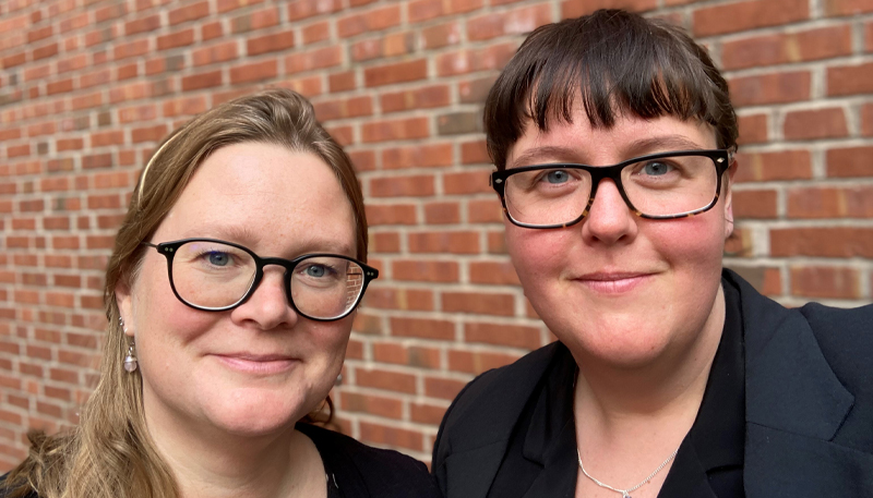 Porträttbild på Emma Berge Kleber och Amira Sofie Sandin.