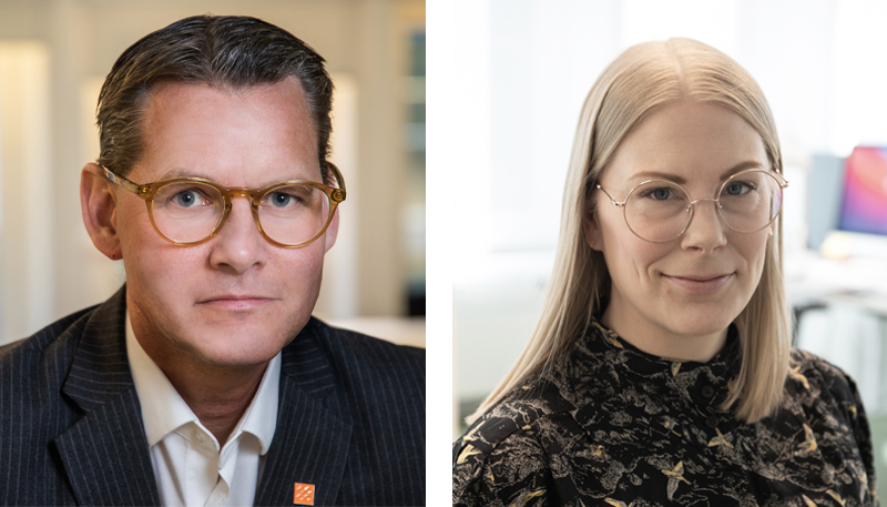 Porträttbild på Björn Orring och Lisa Gemmel.