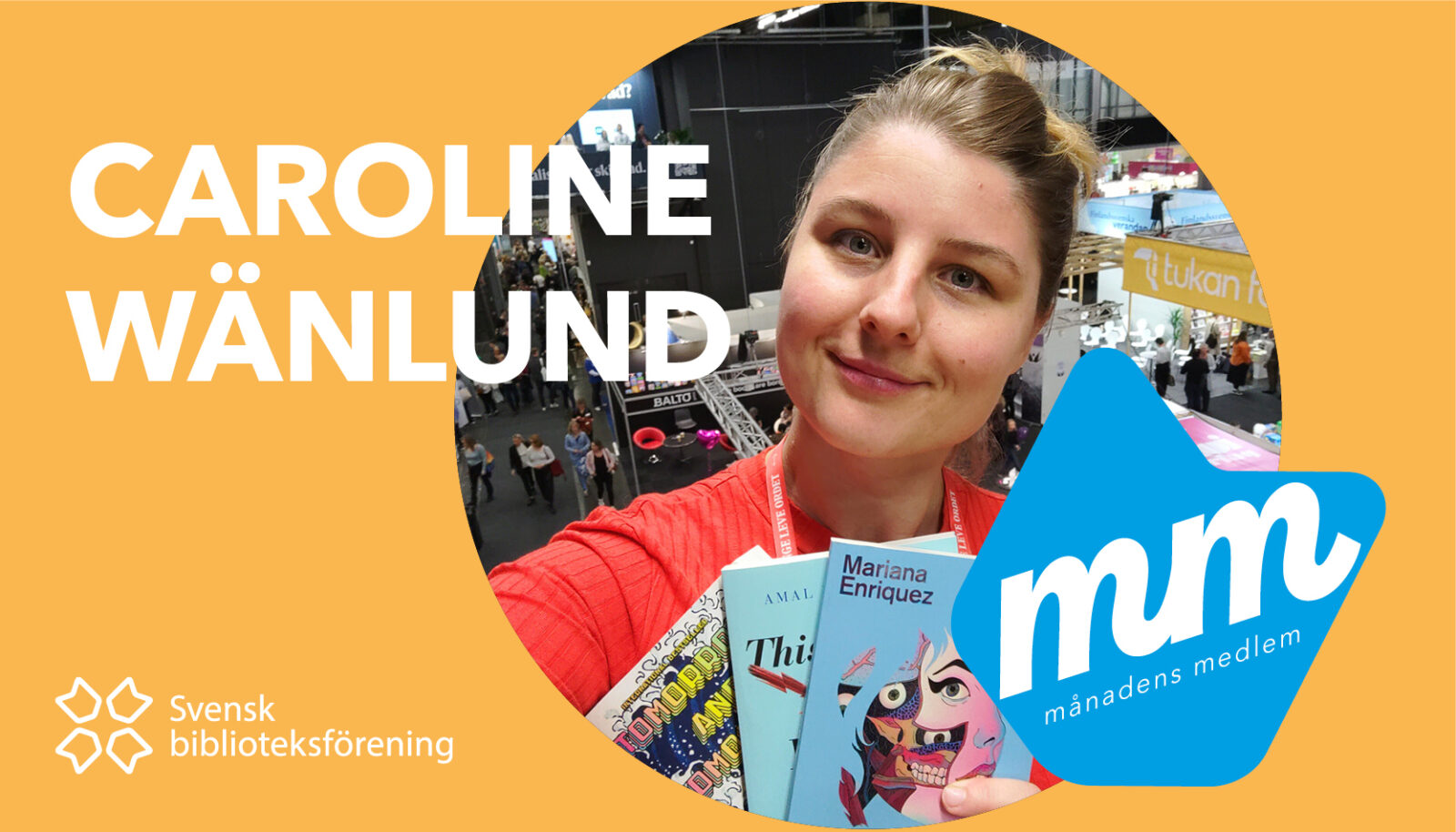 Porträttbild på månadens medlem Caroline Wänlund.
