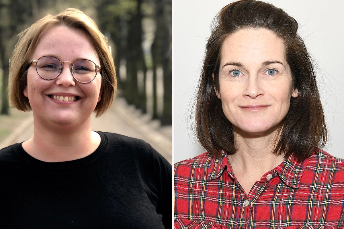 Porträttbild på Eleonor Grenholm och Mia Jacobsson.