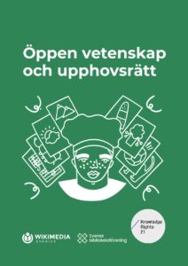 Omslag till rapporten Öppen vetenskap och upphovsrätt.